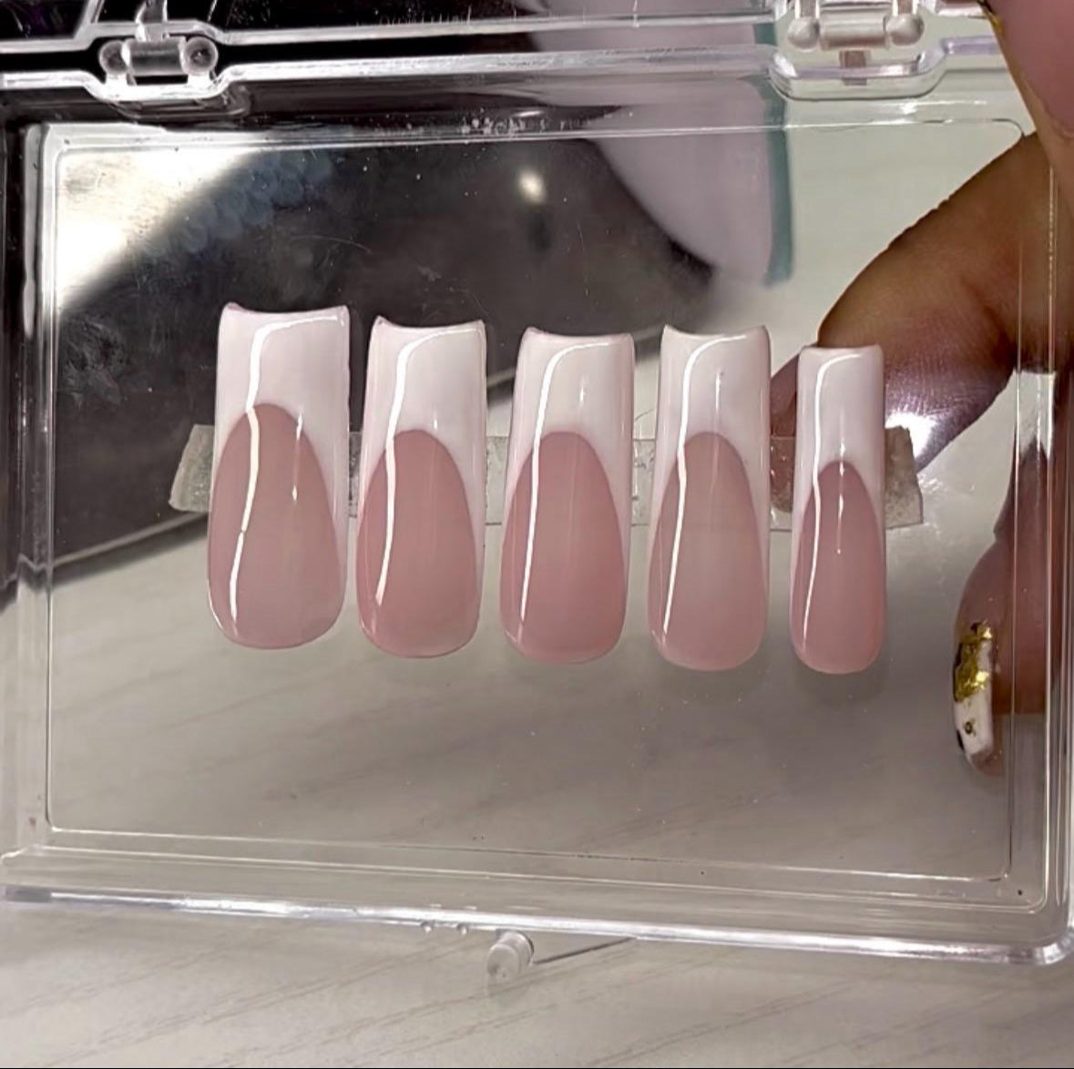White French Tip Press On Nails